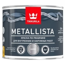 Краска ПО ржавчине 3 в 1 "METALLISTA" белая база A 2,5 Л (1/6) "тиккурила"