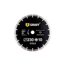 Диск Graff GDD 18 230.10 алмазный сегментный по бетону и камню 230x10x2.6x22.23mm