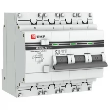 Дифференциальный автомат АД-32 (селективный) 3P+N 40А/100мА EKF PROxima DA32-40-100S-4P-pro