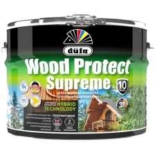 Декоративная высокопрочная пропитка по дереву Dufa Wood Protect Supreme (9л) сибирская лиственница