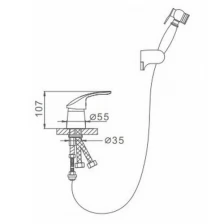 Смеситель гигиенический Frap F1221-2