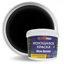 Краска EUROPAINT ОптиЛатекс моющаяся интерьерная для стен и потолков, без запаха, 4 кг, Бонди