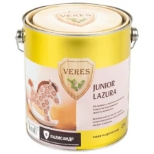 Декоративная пропитка для дерева Veres Junior Lazura №21, матовая, 2,5 л, темно-синяя